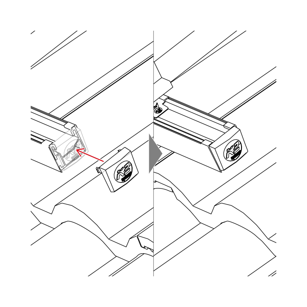 K2 SingleRail 36 End Cap